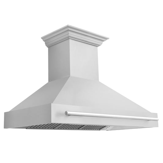 ZLINE 48-Inch Wall Mount Range Hood in Stainless Steel with Stainless Steel Handle (8654STX-48)