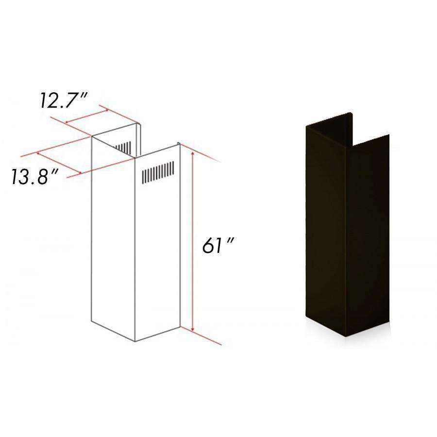 ZLINE 5' Chimney Extension for Ceilings up to 12.5' (8667B-E)