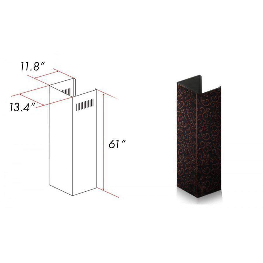 ZLINE 5' Chimney Extension for Ceilings up to 12.5', 8667F-E