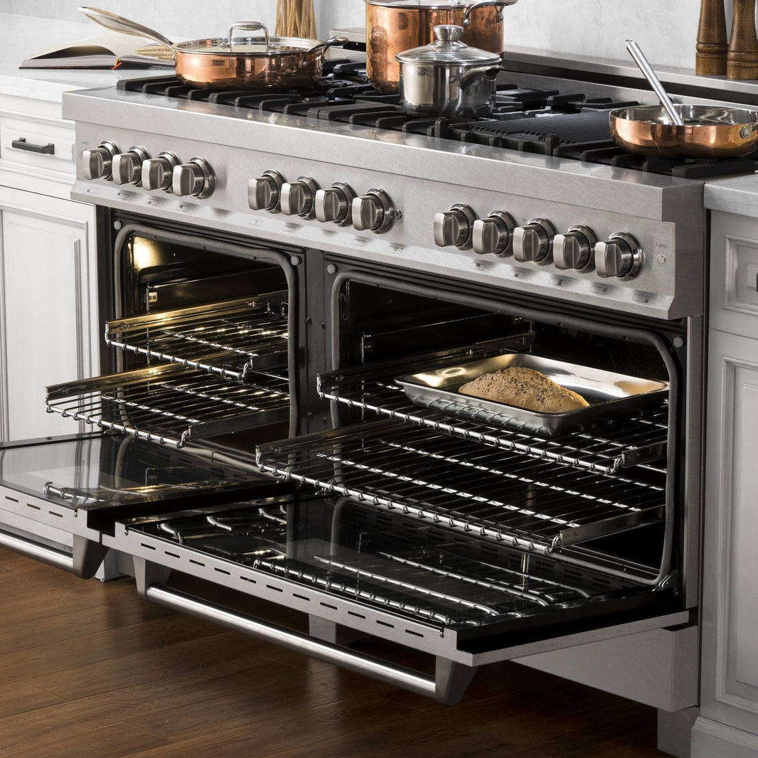 ZLINE 60-Inch 7.4 cu. ft. Dual Fuel Range with Gas Stove and Electric Oven in DuraSnow Stainless Steel (RAS-SN-60)