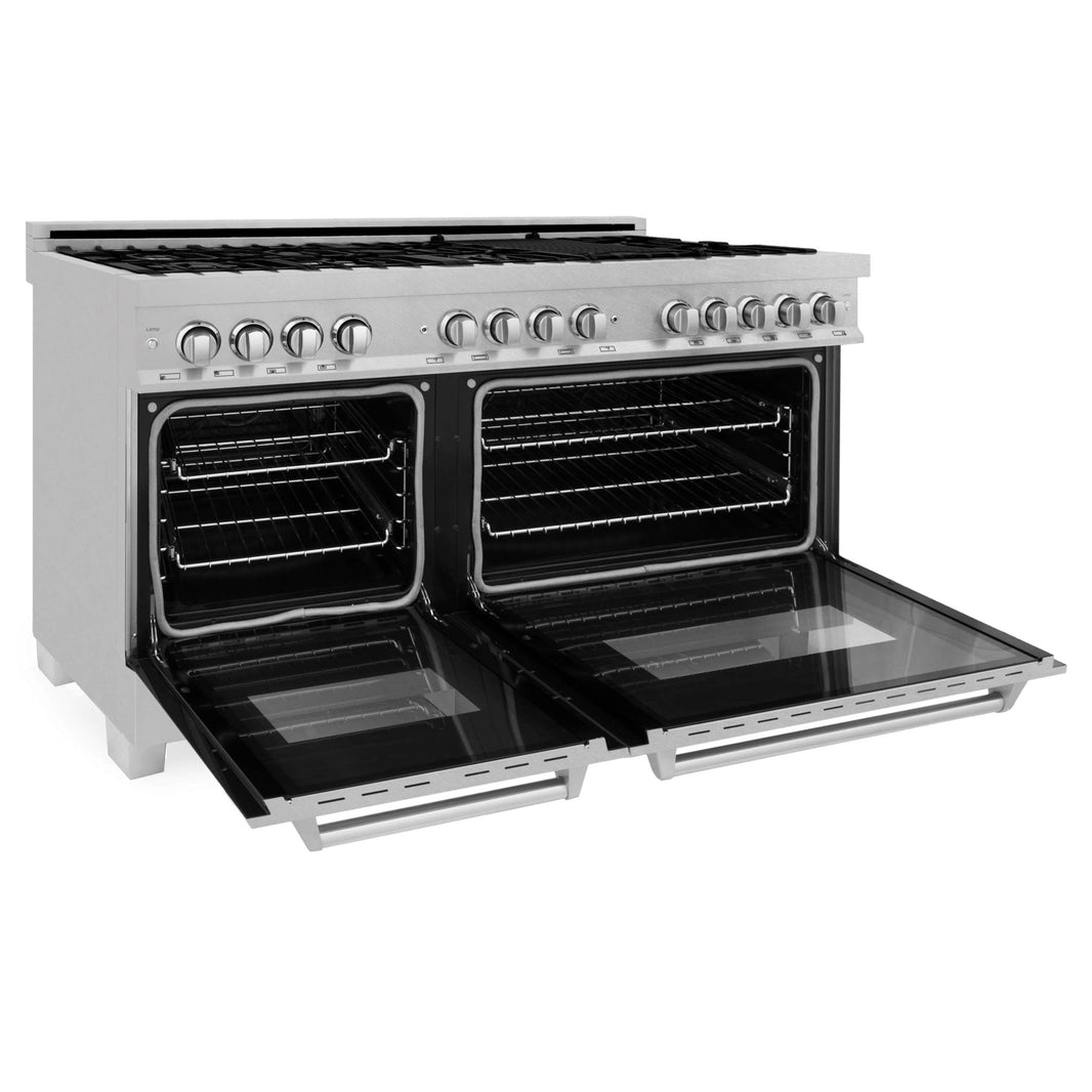 ZLINE 60-Inch 7.4 cu. ft. Dual Fuel Range with Gas Stove and Electric Oven in DuraSnow Stainless Steel (RAS-SN-60)