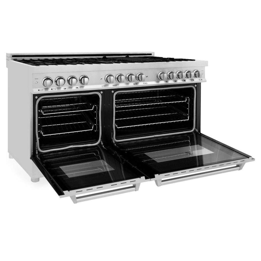 ZLINE 60-Inch 7.4 cu. ft. Dual Fuel Range with Gas Stove and Electric Oven in Stainless Steel (RA60)