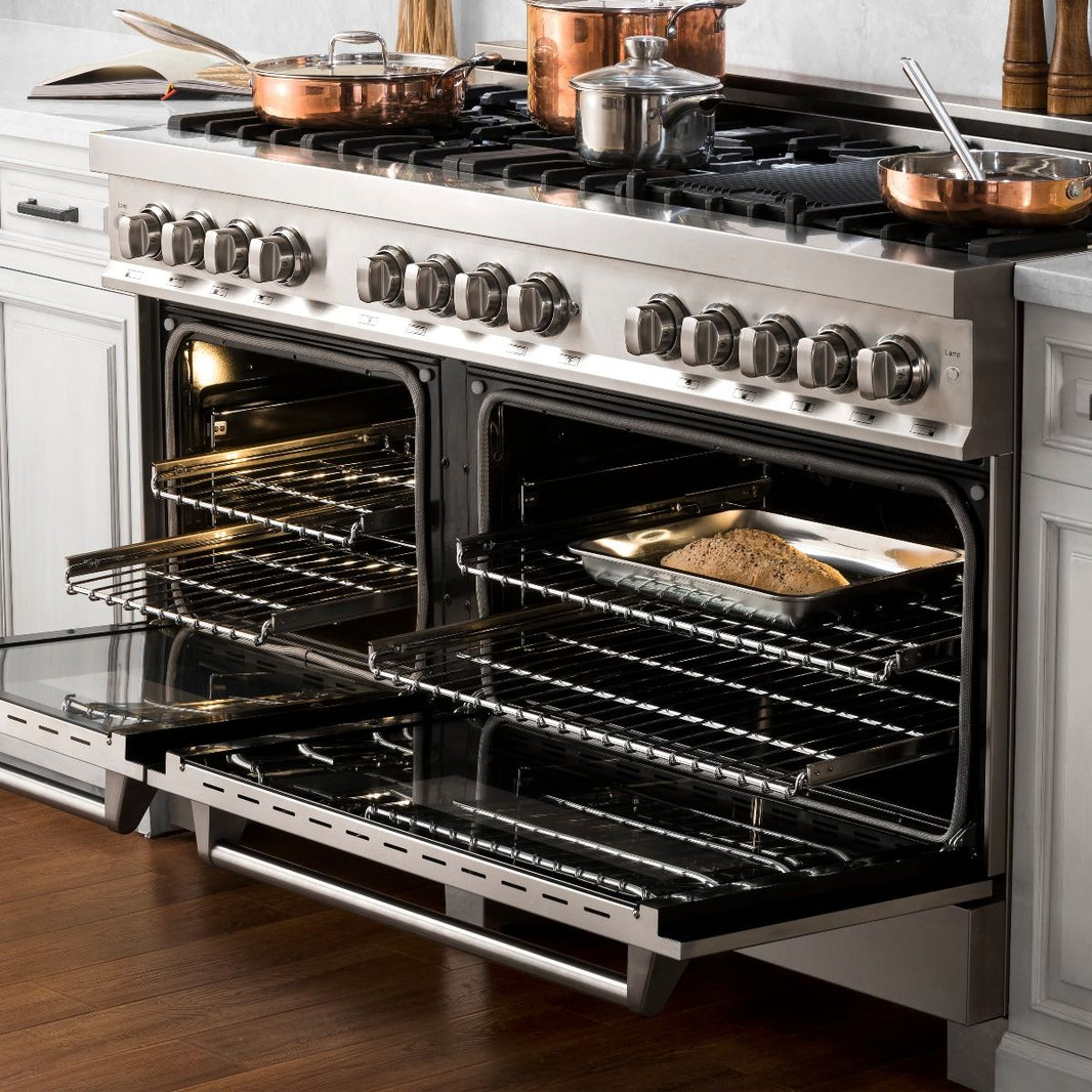 ZLINE 60-Inch 7.4 cu. ft. Dual Fuel Range with Gas Stove and Electric Oven in Stainless Steel (RA60)