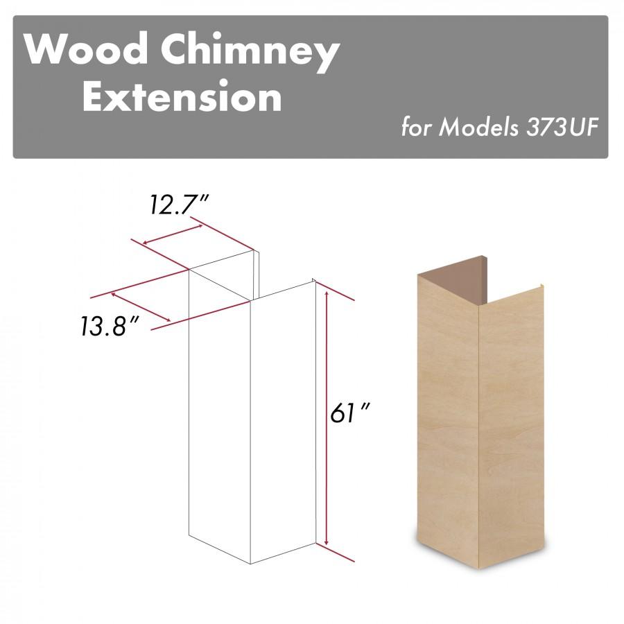 ZLINE 61-Inch Wooden Chimney Extension for Ceilings up to 12.5 ft. (373UF-E)