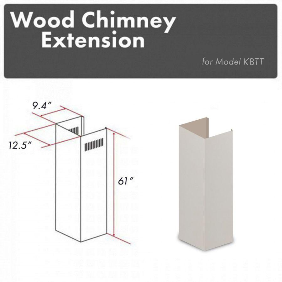 ZLINE 61-Inch Wooden Chimney Extension For Ceilings Up To 12.5 Ft. (KBTT-E)