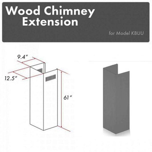 ZLINE 61-Inch Wooden Chimney Extension for Ceilings up to 12.5 feet (KBUU-E)