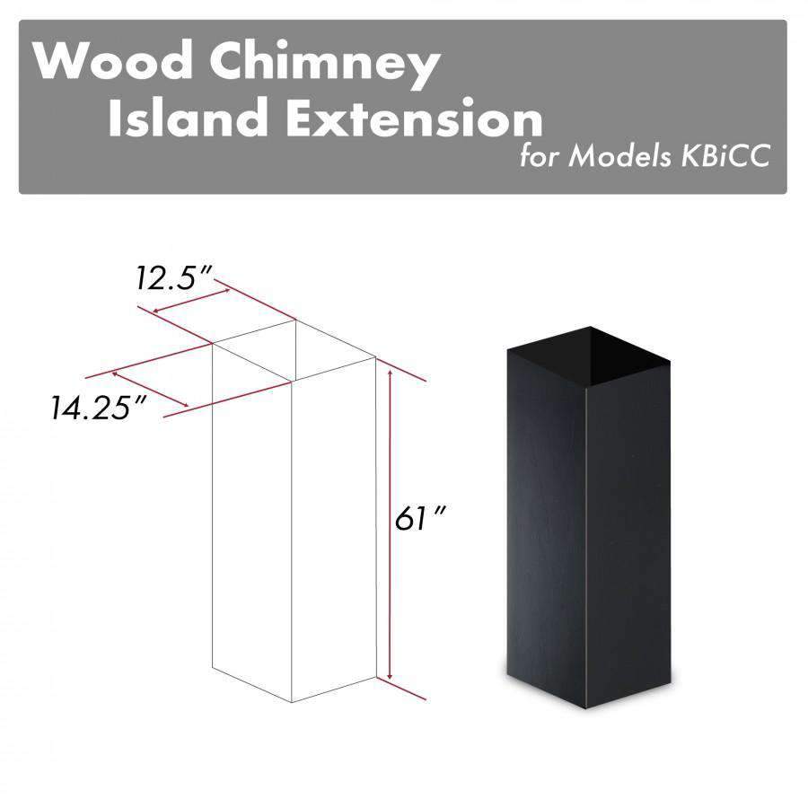 ZLINE 61-Inch Wooden Chimney Extension for Ceilings up to 12.5 ft. (KBiCC-E)