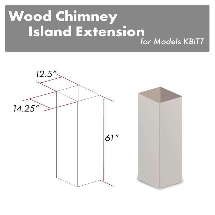 ZLINE 61-Inch Wooden Chimney Extension for Ceilings up to 12.5 ft. (KBiTT-E)