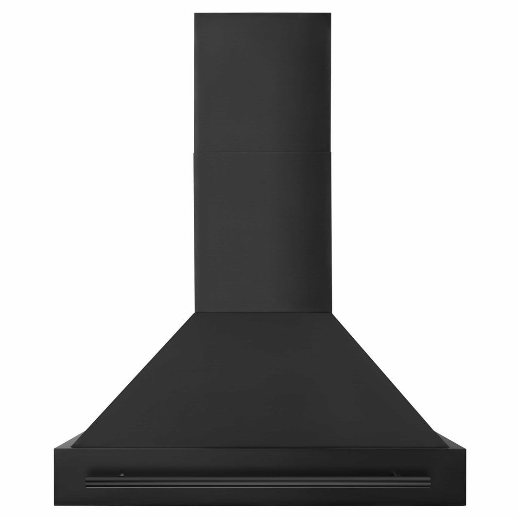 ZLINE 36-Inch Wall Mount Range Hood in Black Stainless Steel (BS655-36-BS)