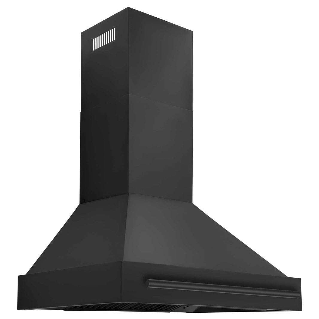 ZLINE 36-Inch Wall Mount Range Hood in Black Stainless Steel (BS655-36-BS)