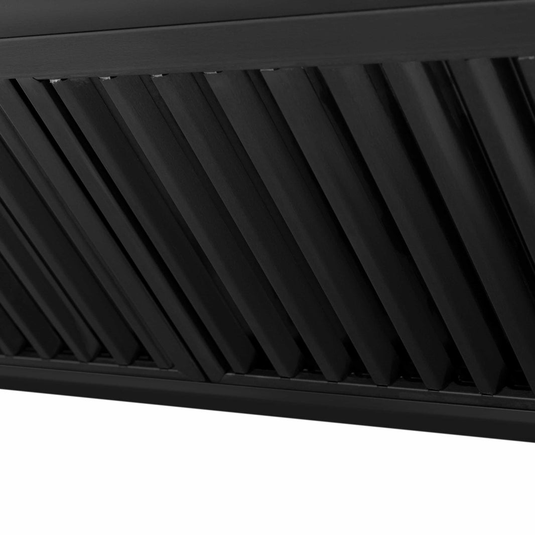 ZLINE 36-Inch Wall Mount Range Hood in Black Stainless Steel (BS655-36-BS)