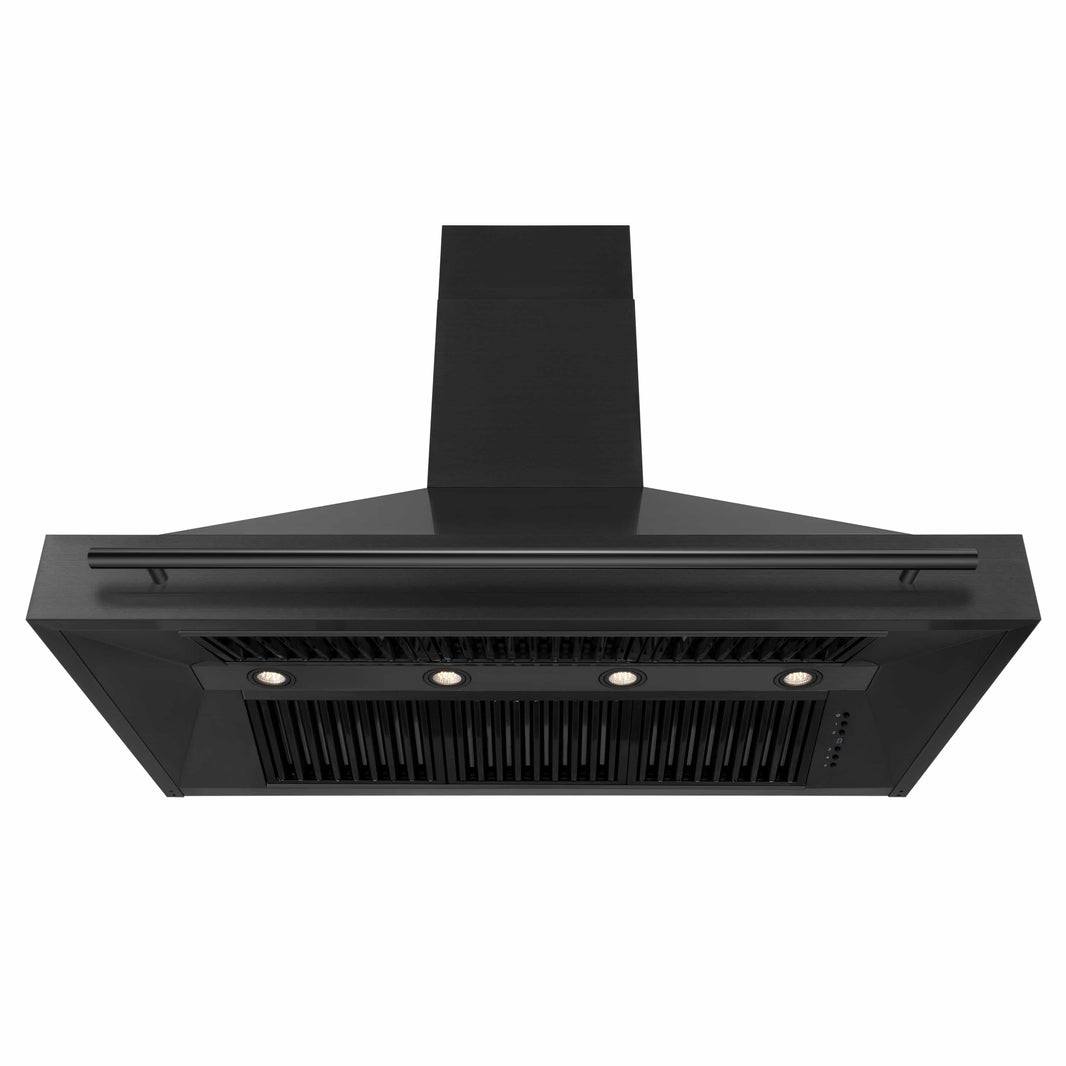 ZLINE 48-Inch Wall Mount Range Hood in Black Stainless Steel (BS655-48-BS)