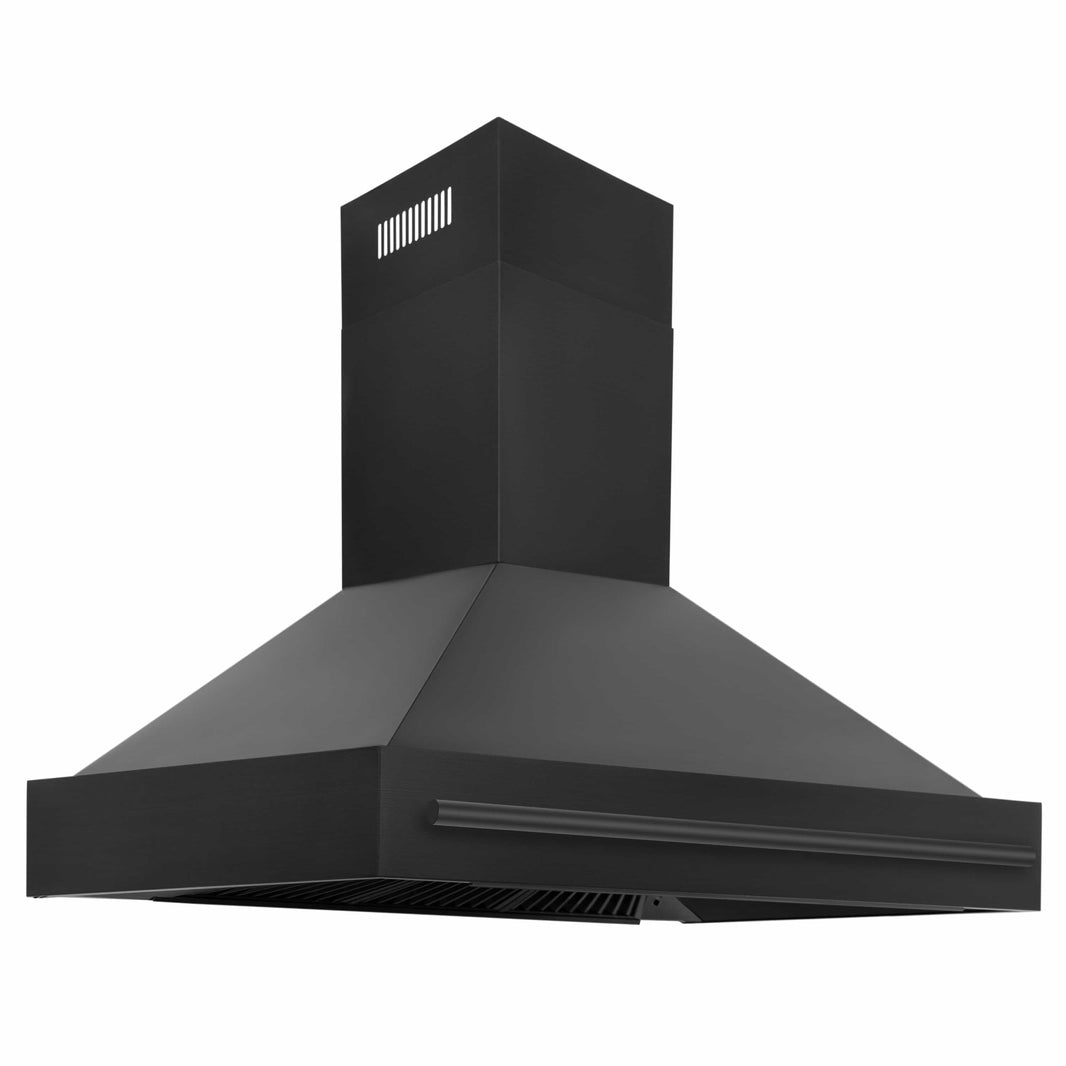 ZLINE 48-Inch Wall Mount Range Hood in Black Stainless Steel (BS655-48-BS)