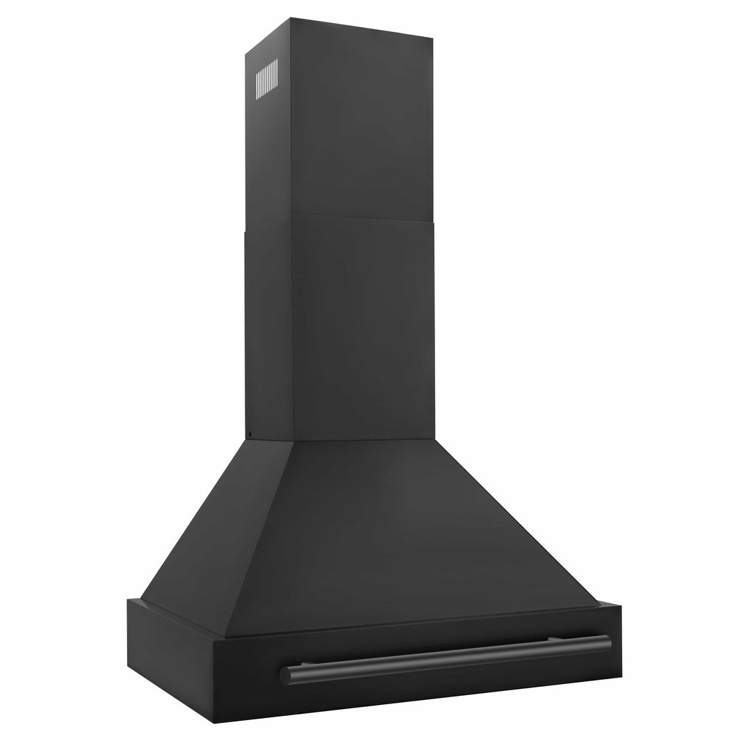 ZLINE 30-Inch Wall Mount Range Hood in Black Stainless Steel (BS655-30-BS)