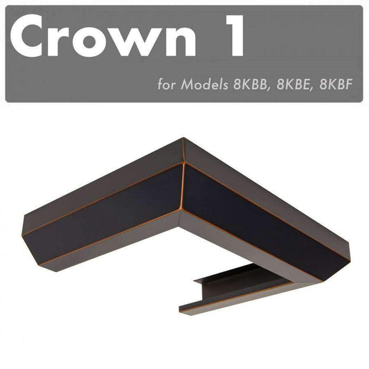 ZLINE Crown Molding #1 for Designer Wall Range Hood (CM1-8KBB/E/F)