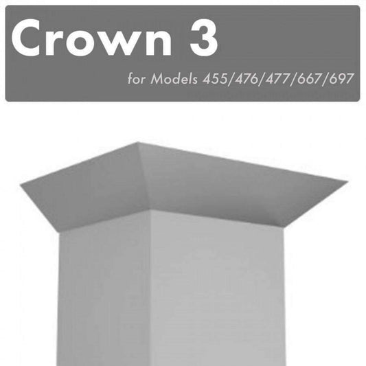 ZLINE Crown Molding #3 for Wall Range Hood (CM3-455/476/477/667/697)