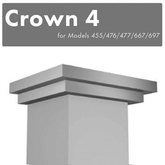 ZLINE Crown Molding #4 for Wall Range Hood (CM4-455/476/477/667/697)