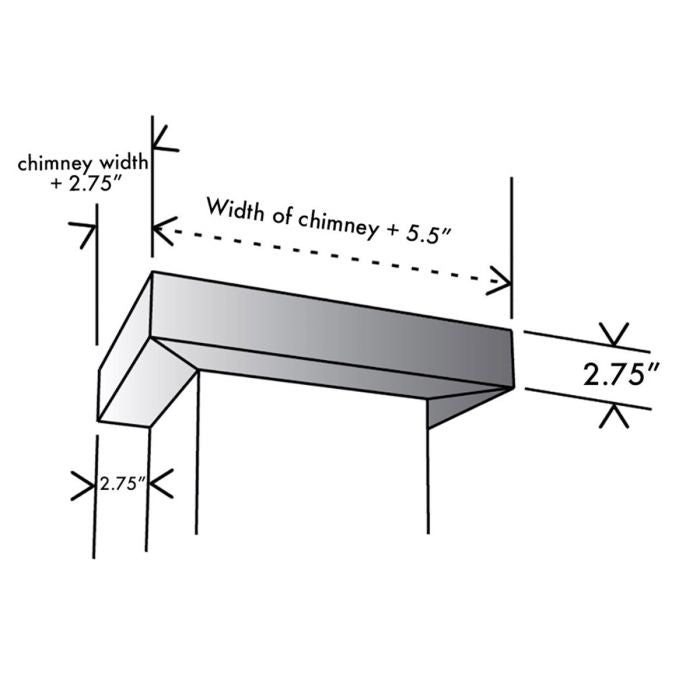 ZLINE Crown Molding Profile 6 for Island Mount Range Hoods (CM6-GL1i/GL2i/KE2i/KL3i)