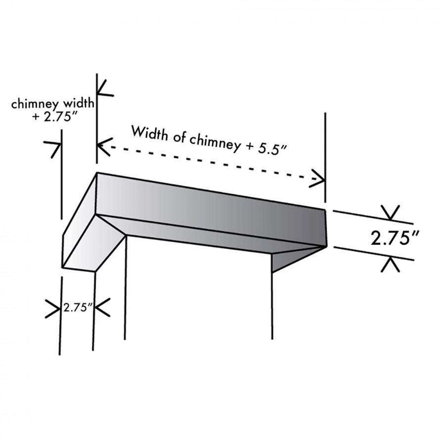 ZLINE Crown Molding Profile 6 for Wall Mount Range Hoods (CM6V-GL5i)