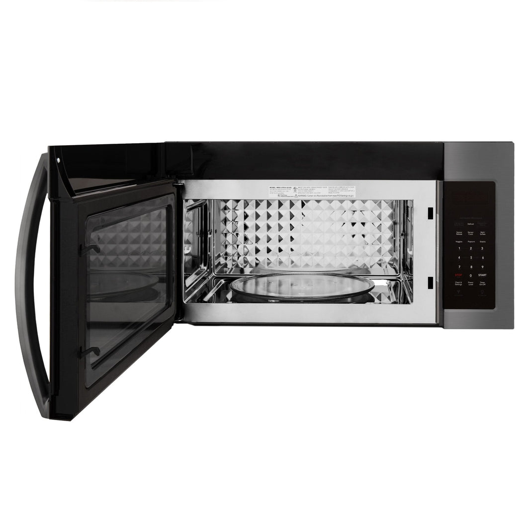 ZLINE Over The Range Microwave Oven In Black Stainless Steel (MWO-OTR-30-BS)