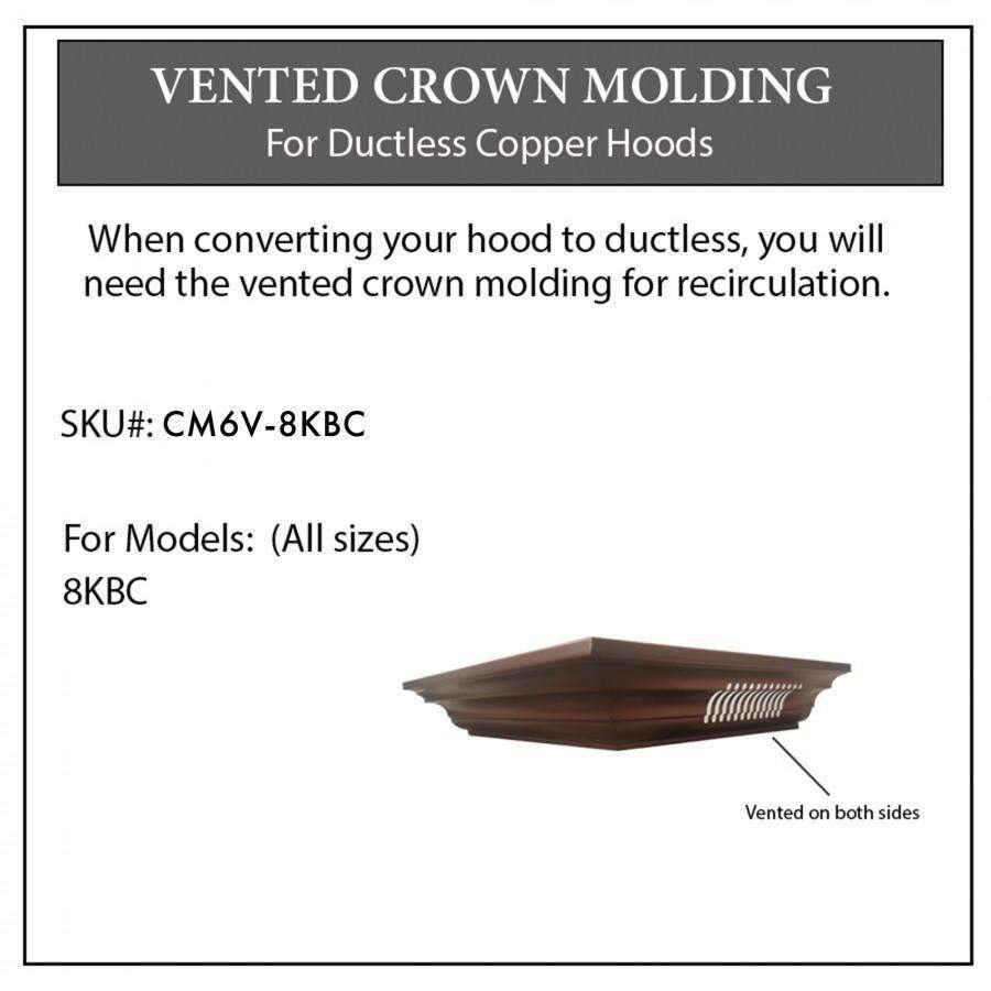 ZLINE Vented Crown Molding for Range Hood w/Recirculating Option (CM6V-8KBC)