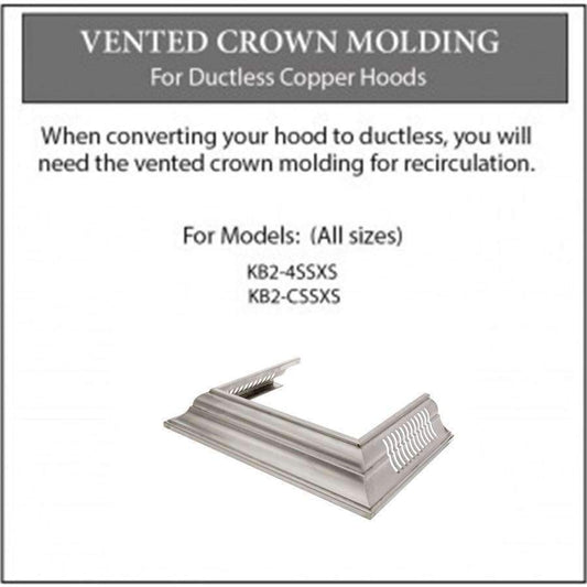 ZLINE Vented Crown Molding for Range Hood w/Recirculating Option (CM6V-KB-S304)