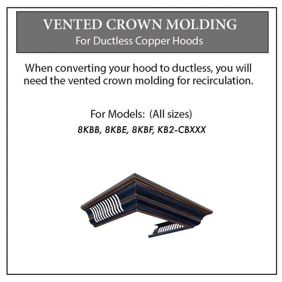 ZLINE Vented Crown Molding for Range Hoods w/Recirculating Option (CM6V-8KBB)