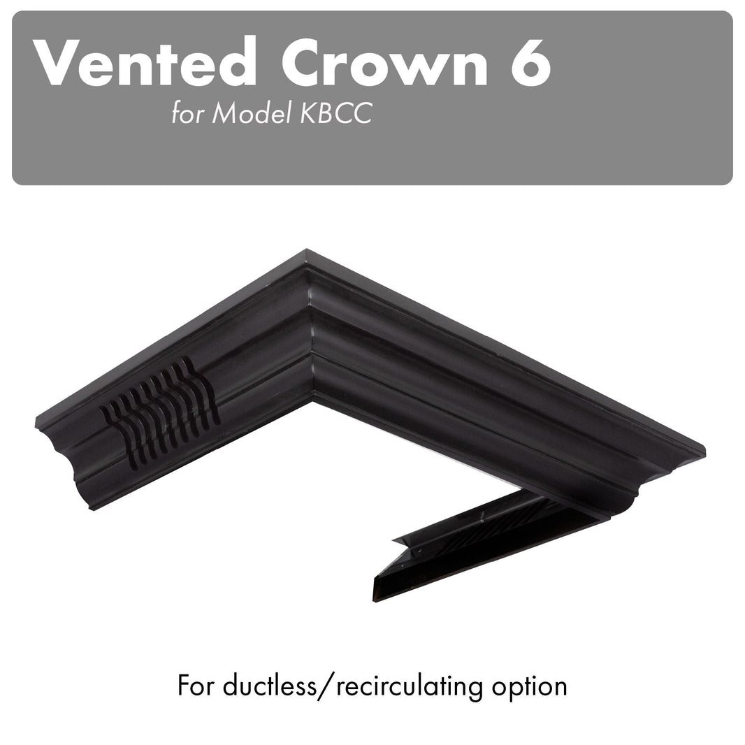 ZLINE Vented Crown Molding Profile 6 For Wall Mount Range Hood (CM6V-KBCC)