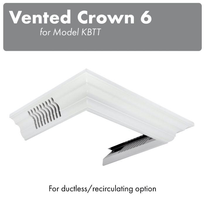 ZLINE Vented Crown Molding Profile 6 For Wall Mount Range Hood (CM6V-KBTT)